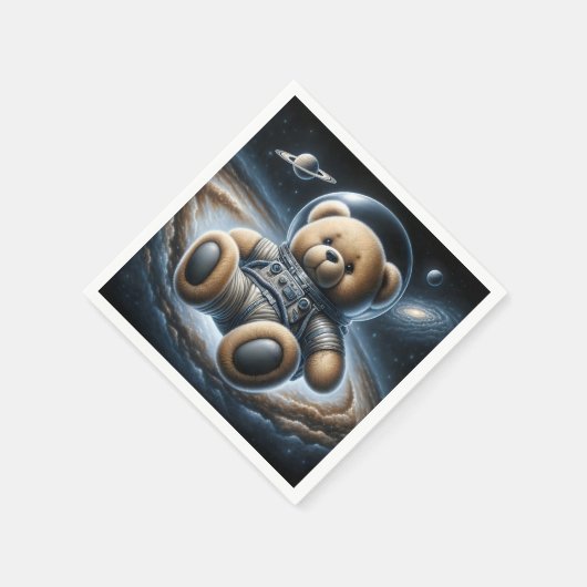 Serviette En Papier Bébé Garçon Astronaut Teddy Bear (Coin)