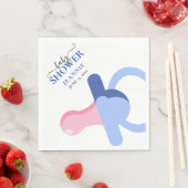 Serviette En Papier BÉBÉ GARÇON BLUE BINKY BABY SHOWER serviettes (En situation)