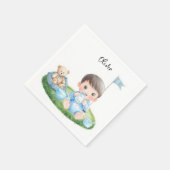 Serviette En Papier Bébé garçon de golf sur le green (Coin)
