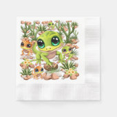 Serviette En Papier Bébé Geckos jote personnages de dessin (Devant)