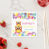 Serviette En Papier Bébé hibou Fête d'anniversaire pour enfants (En situation)