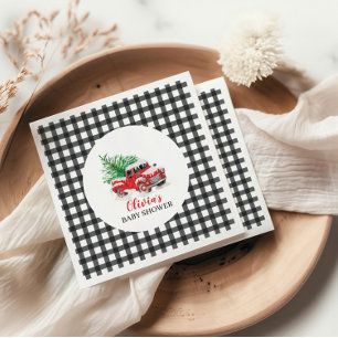 Serviette En Papier Bébé il fait froid à l'extérieur camion rouge hive