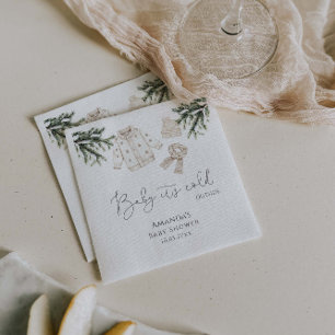 Serviette En Papier Bébé Il fait froid à l'extérieur du Baby shower