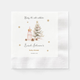 Serviette En Papier Bébé il fait froid à l'extérieur du Baby shower d'