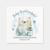 Serviette En Papier Bébé Il fait froid dehors (Devant)