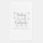 Serviette En Papier Bébé Il fait froid dehors (Devant)