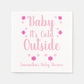 Serviette En Papier Bébé Il fait froid dehors (Devant)