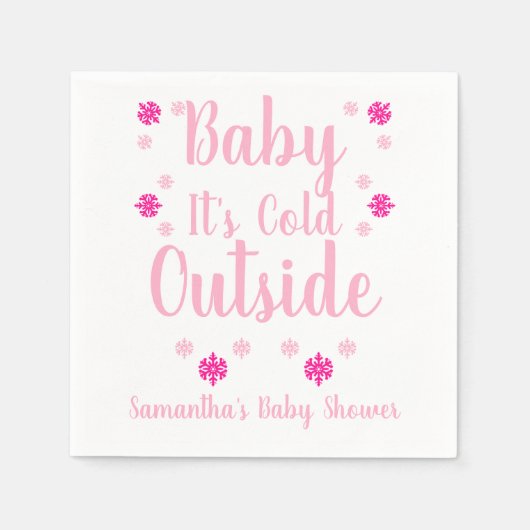 Serviette En Papier Bébé Il fait froid dehors (Devant)