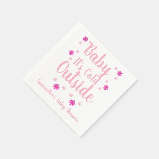Serviette En Papier Bébé Il fait froid dehors (Coin)