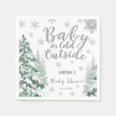 Serviette En Papier Bébé il fait froid dehors | Baby shower d'argent d (Devant)