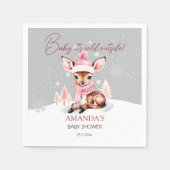 Serviette En Papier Bébé il fait froid dehors baby shower de chevreuil (Devant)
