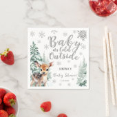 Serviette En Papier Bébé il fait froid dehors | Baby shower de faune h (En situation)
