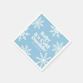 Serviette En Papier Bébé Il fait froid dehors Baby shower de flocons d (Coin)