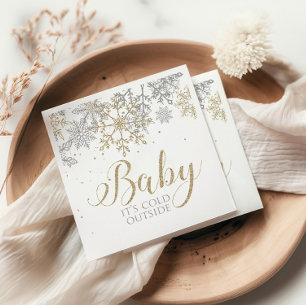 Serviette En Papier Bébé il fait froid dehors Baby Shower flocon de ne