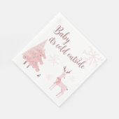 Serviette En Papier Bébé Il fait froid dehors Napkin (Coin)