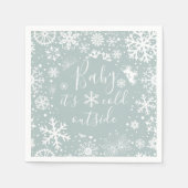 Serviette En Papier Bébé Il fait froid dehors serviettes (Devant)