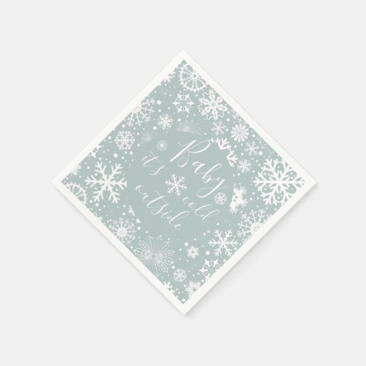 Serviette En Papier Bébé Il fait froid dehors serviettes (Coin)