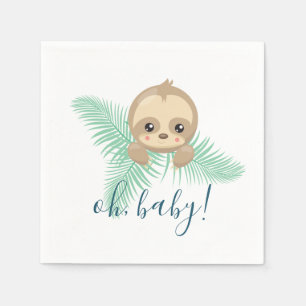 Serviette En Papier Bébé joli Sloth Oh Baby Baby shower Papier