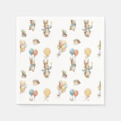 Serviette En Papier Bébé lapin avec ballons (Devant)