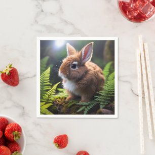 Serviette En Papier Bébé lapin nain lapin,