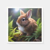 Serviette En Papier Bébé lapin nain lapin, (Devant)