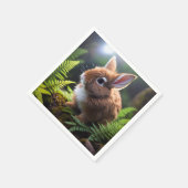 Serviette En Papier Bébé lapin nain lapin, (Coin)