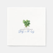 Serviette En Papier Bébé local sur le chemin - épinards - bleu (Devant)