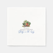 Serviette En Papier Bébé local sur le chemin - Légumes - Bleu (Devant)