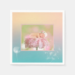 Serviette En Papier Bébé, marguerites et pissenlits