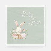 Serviette En Papier Bébé mignon amour lapin lapin Baby shower (Devant)