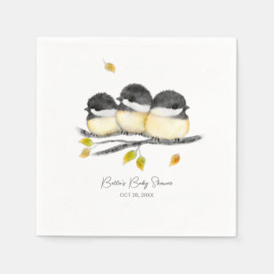 Serviette En Papier Bébé mignon Baby shower de poussettes d'oiseaux
