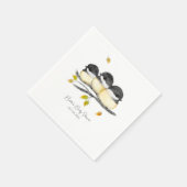 Serviette En Papier Bébé mignon Baby shower de poussettes d'oiseaux (Coin)