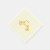 Serviette En Papier Bébé mignon Baby shower de poussin jaune (Coin)