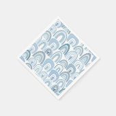 Serviette En Papier Bébé mignon bleu Boho Rainbow Motif (Coin)