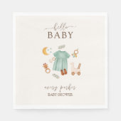 Serviette En Papier Bébé mignon Boho fille Baby shower vêtements (Devant)