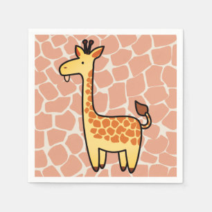 Serviette En Papier Bébé mignon Cartoon Giraffe Baby Showe