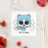Serviette En Papier Bébé mignon Crâne garçon (En situation)