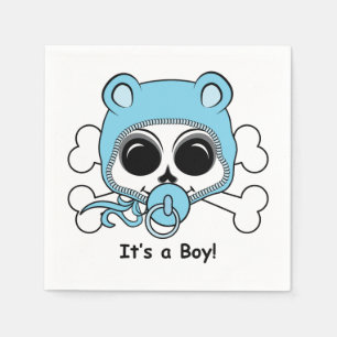 Serviette En Papier Bébé mignon Crâne garçon