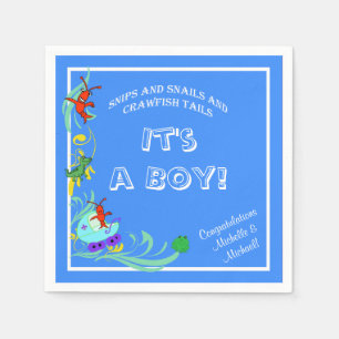 Serviette En Papier Bébé mignon de Cajun d'écrevisses