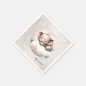 Serviette En Papier Bébé mignon dormant Animaux Beaux (Coin)