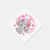 Serviette En Papier Bébé mignon Eléphant fille (Coin)