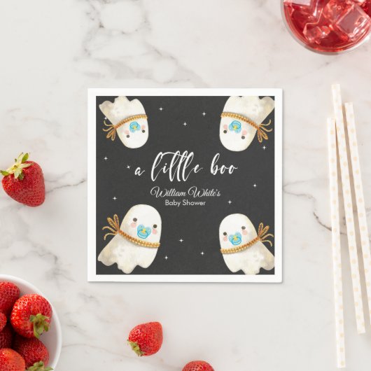 Serviette En Papier Bébé mignon fantôme Halloween Baby shower d'automn (En situation)