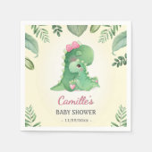 Serviette En Papier Bébé mignon maman Dinosaure rose fille Douche saup (Devant)