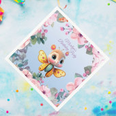 Serviette En Papier Bébé mignon papillon rose Floral enfant Anniversai