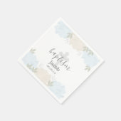 Serviette En Papier Bébé mignon Peonies Bébé Baptême (Coin)