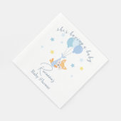 Serviette En Papier Bébé mignon renard et ballons (Coin)