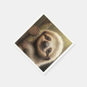 Serviette En Papier Bébé mignon Sloth Souriant Faune Nature Animal (Coin)