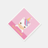 Serviette En Papier Bébé mignon Unicorn Premier anniversaire de fête N (Coin)