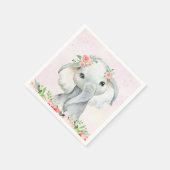 Serviette En Papier Bébé mignonne fille Baby shower éléphant (Coin)