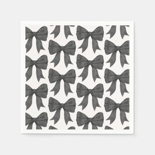 Serviette En Papier Bébé noir ou Fête des mariées, fête d'anniversaire (Devant)